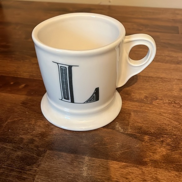 Anthropologie Initial Letter Coffee Tea Mug Set 4 L O V E LOVE Monogram - Picture 3 of 13